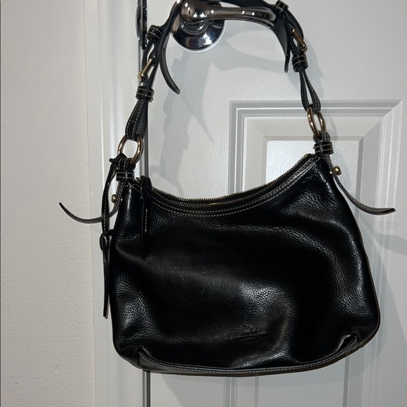Dooney & Bourke Black Leather Shoulder Bag - Picture 3 of 5